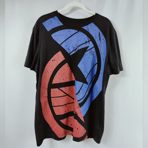 Other - Disney Parks Marvel Captain America Winter Soldier Men's Split Logo T-shirt, XL